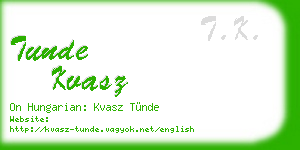 tunde kvasz business card